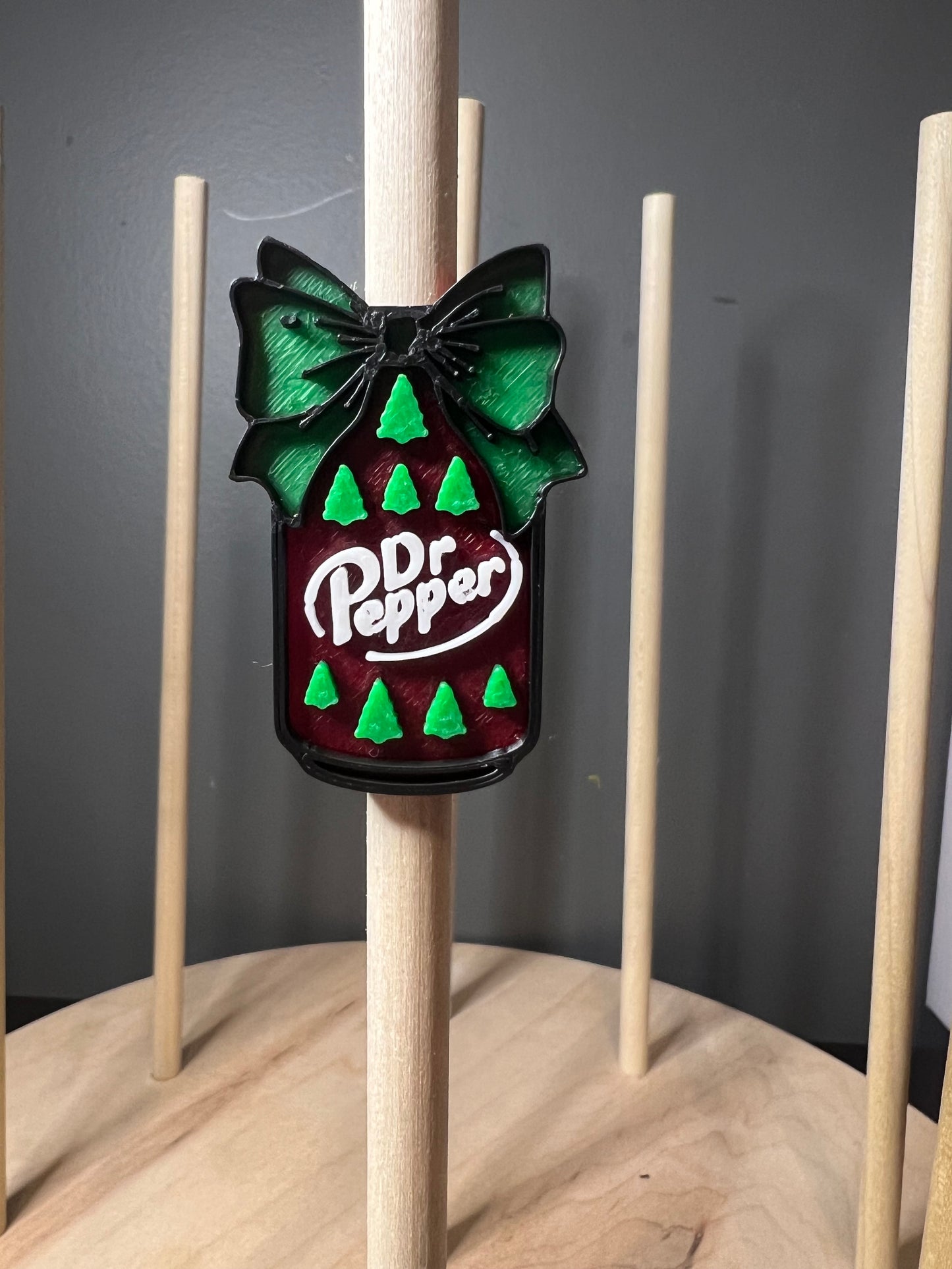 Dr Pepper Christmas 3d straw toppers