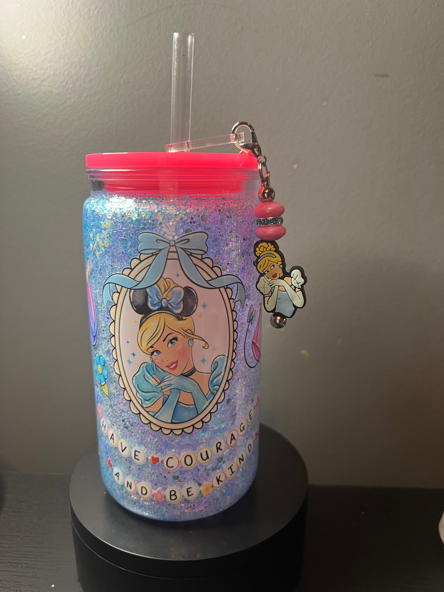 16 oz Cinderella glitter snowglobe