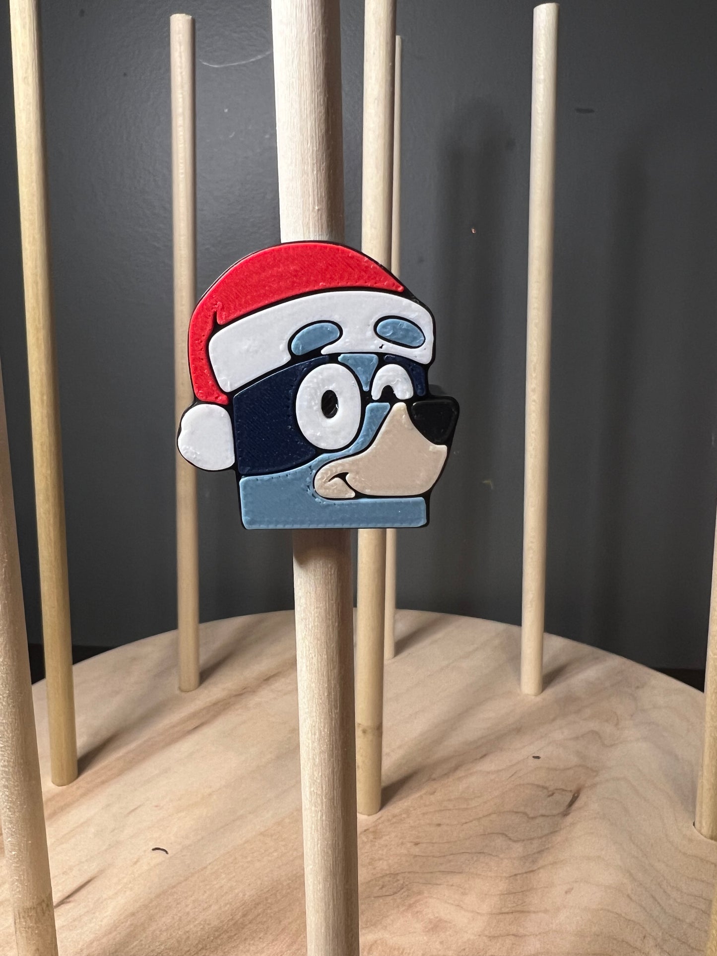 Bluey 3d straw topper