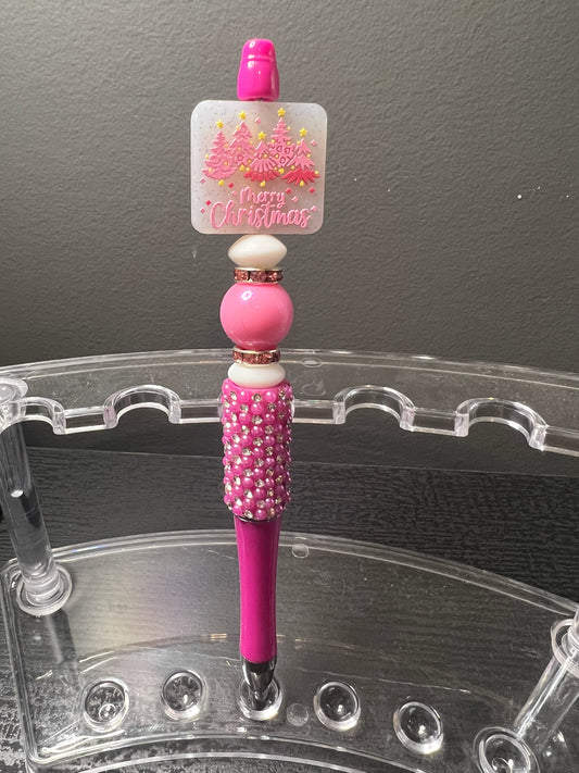 Pink merry Christmas pen