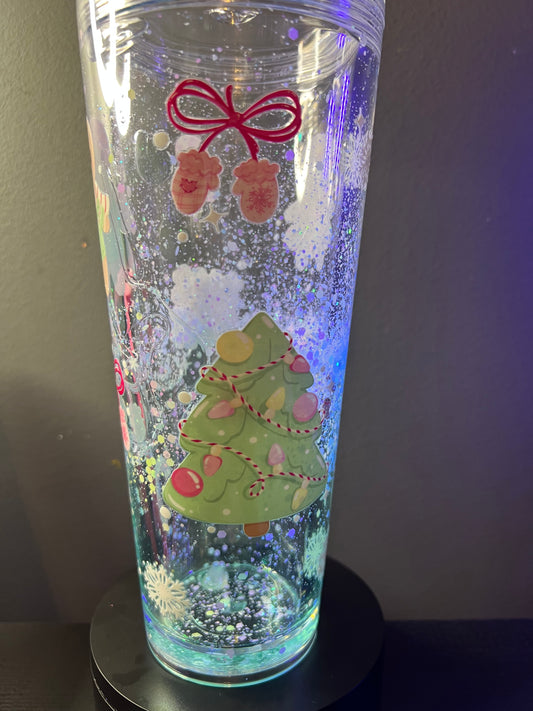 24 oz Christmas tree and gingerbread lava snowglobe