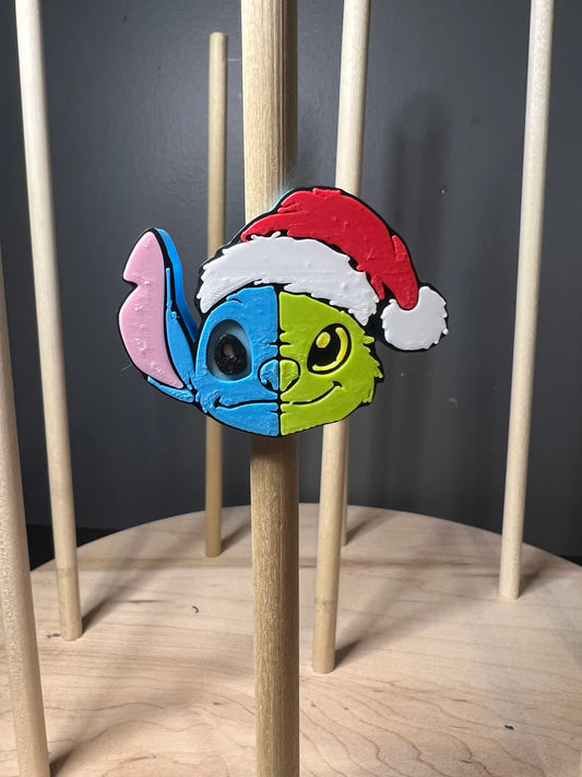 Stitch 3d straw topper