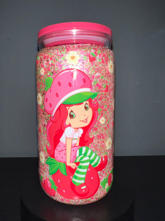 Strawberry shortcake snow globe tumbler