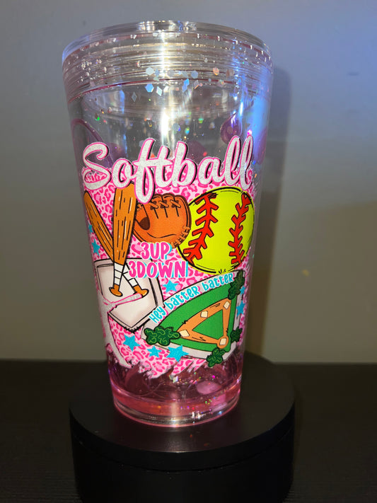 Kids softball lava snowglobe