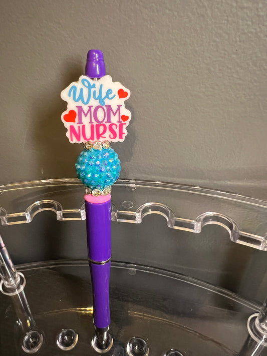 Wife Mom Nurse Pen