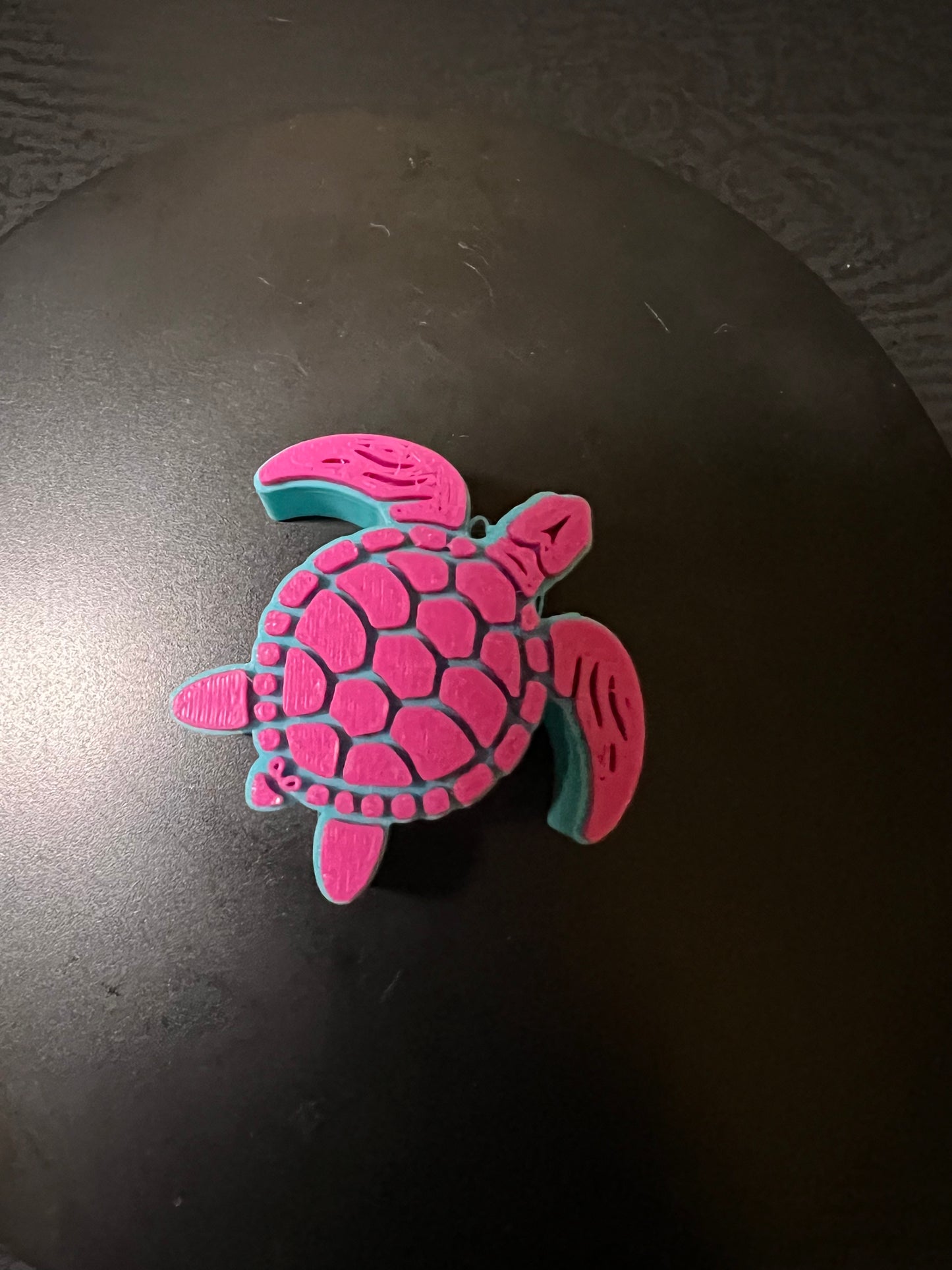 Two tone turtle 3d straw toppers