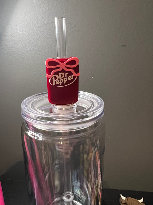 Dr Pepper 3d straw topper