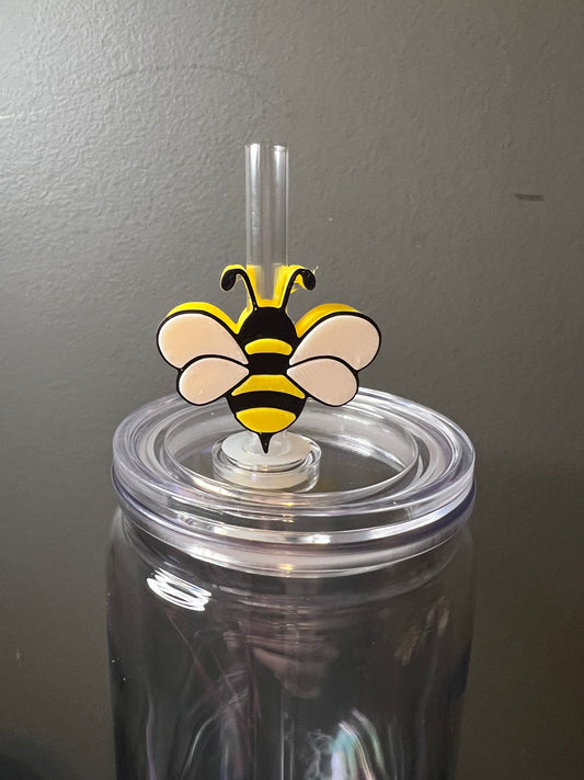 Bee 3d straw topper