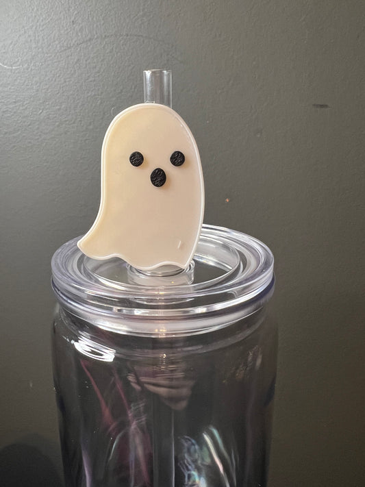Ghost 3d straw topper