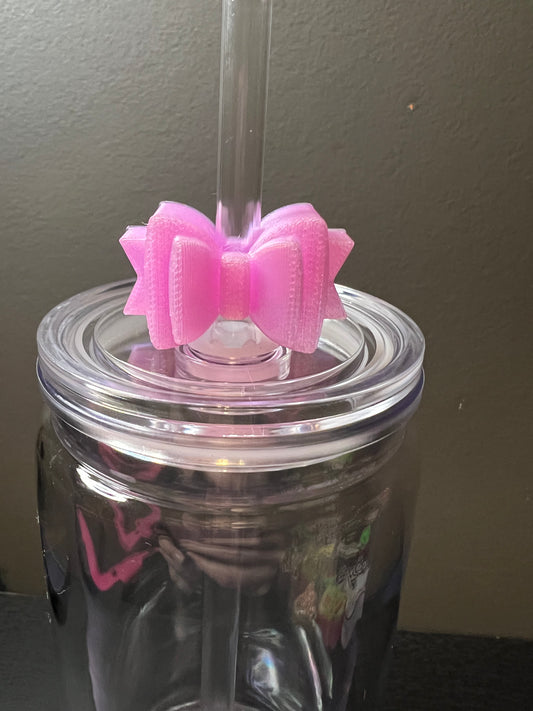 Bow 3d straw topper