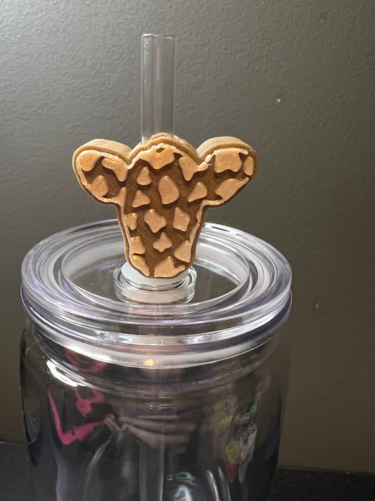 Brown cow 3d straw topper