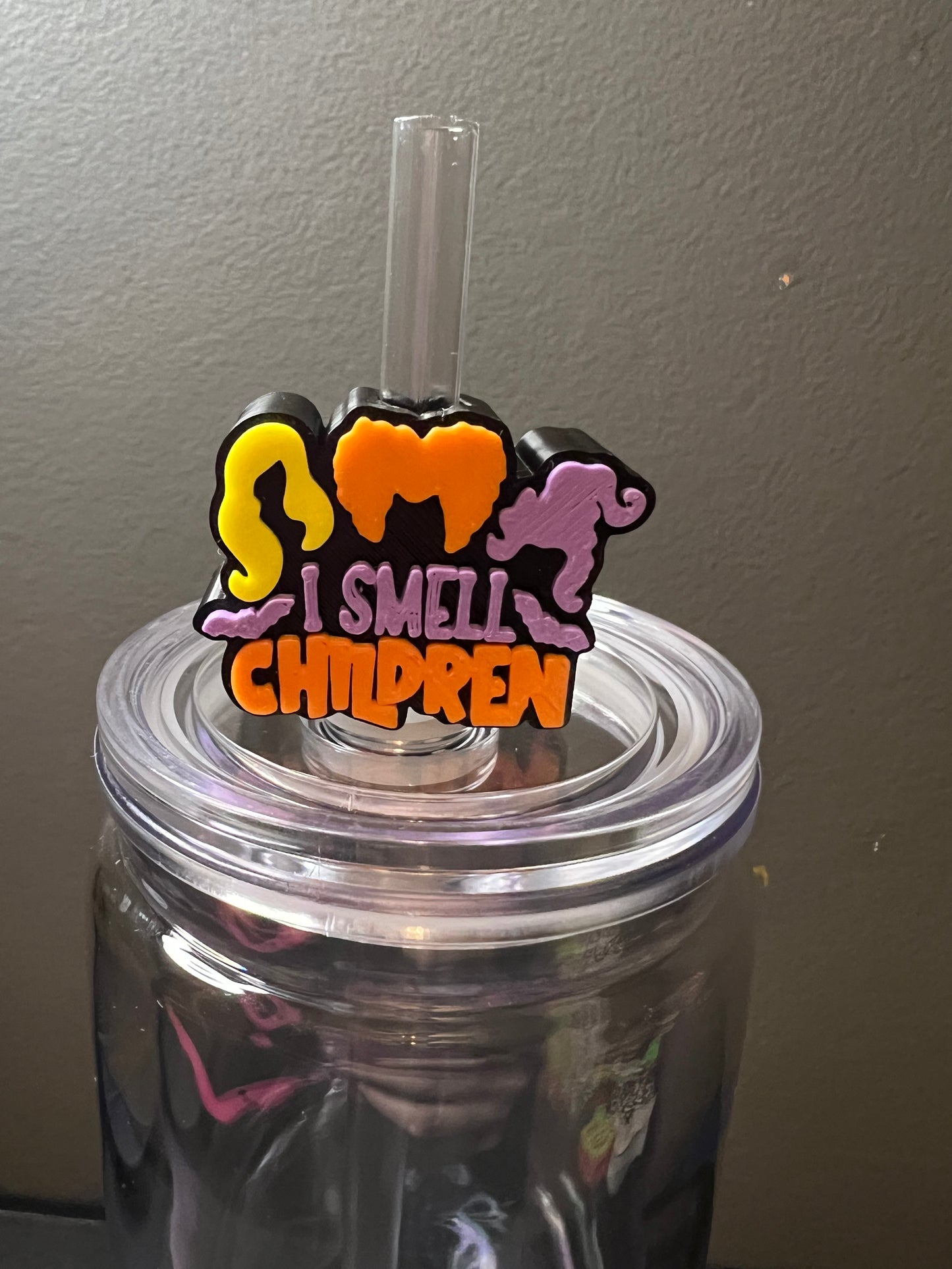 I smell children 3d straw topper