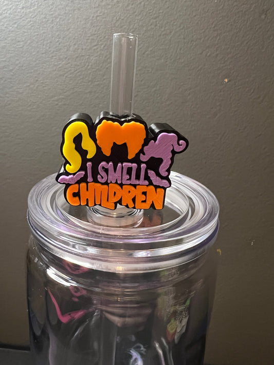 I smell children 3d straw topper