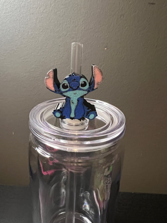 Stitch 3d straw topper