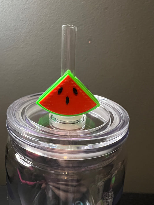 Watermelon slice 3d straw topper